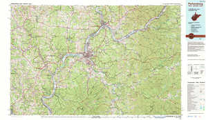 Parkersburg 1:250,000 scale USGS topographic map 39081a1