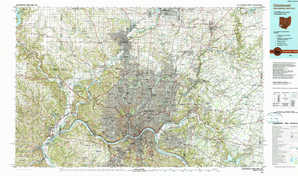 Cincinnati topographical map