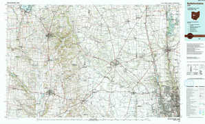 Bellefontaine 1:250,000 scale USGS topographic map 40083a1