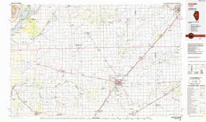 Lincoln 1:250,000 scale USGS topographic map 40089a1