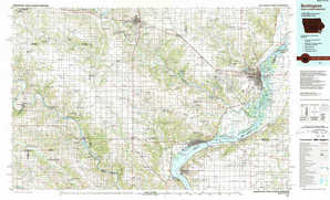 Burlington 1:250,000 scale USGS topographic map 40091e1