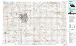 Lincoln 1:250,000 scale USGS topographic map 40096e1