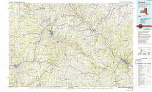 Hornell 1:250,000 scale USGS topographic map 42077a1