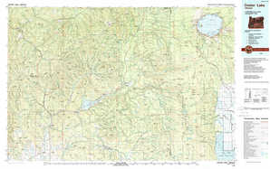 Crater Lake 1:250,000 scale USGS topographic map 42122e1