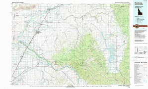 Rexburg 1:250,000 scale USGS topographic map 43111e1