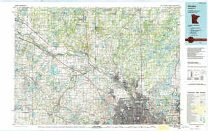 Anoka 1:250,000 scale USGS topographic map 45093a1