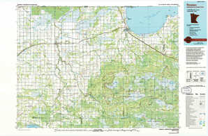 Roseau 1:250,000 scale USGS topographic map 48095e1