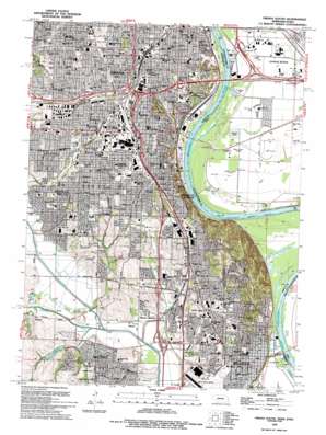 Omaha South topo map