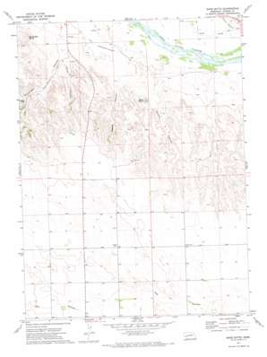 Barn Butte topo map