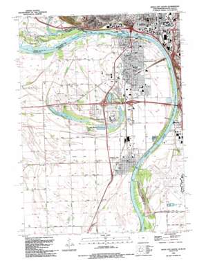 Sioux City South topo map