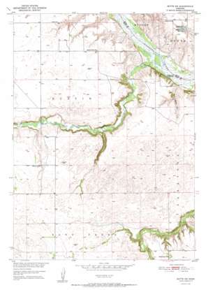 Butte Sw topo map