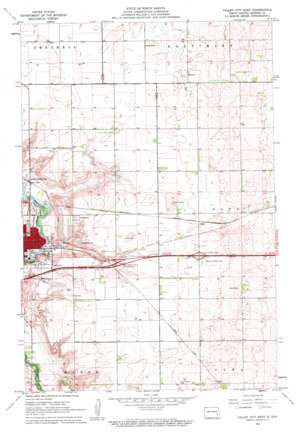 Valley City East topo map