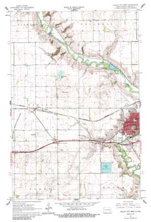 Valley City West topo map
