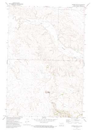 Barren Butte topo map