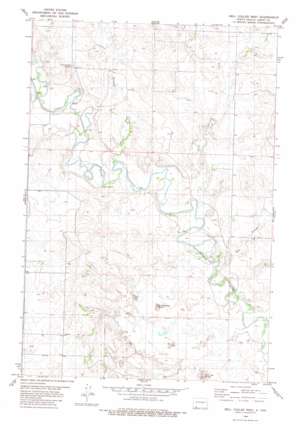 Bell Coulee West topo map