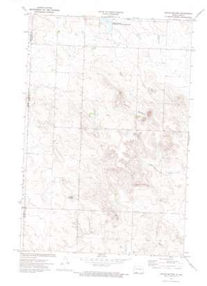 Coffin Buttes topo map