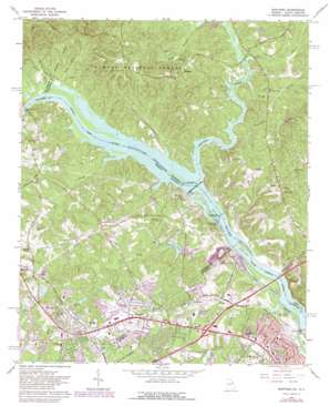 Clark Hill Lake USGS topographic map 33082e1