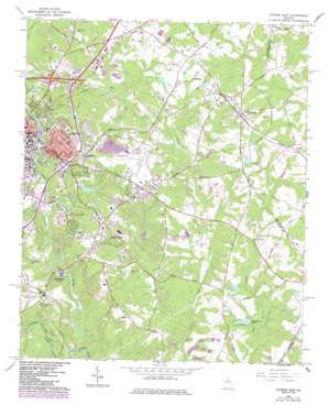 Athens East topo map
