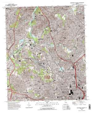 Northwest Atlanta USGS topographic map 33084g4