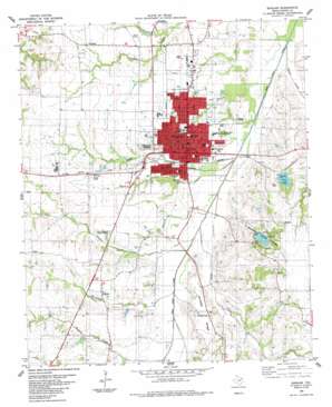 Bonham USGS topographic map 33096e2