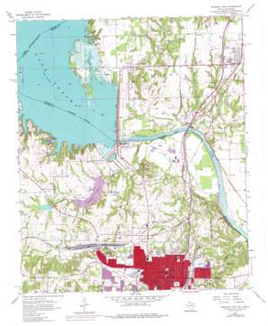 Denison Dam USGS topographic map 33096g5