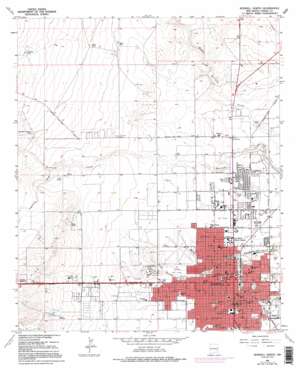 Roswell North topo map