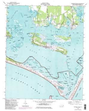 Harkers Island topo map