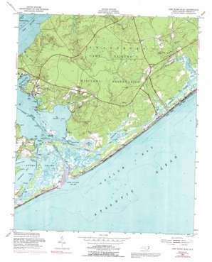 New River Inlet USGS topographic map 34077e3
