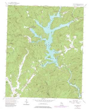 Lake Burton topo map