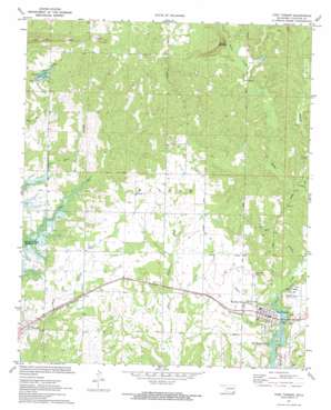 Fort Towson USGS topographic map 34095a3