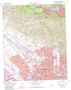 San Bernardino North topo map
