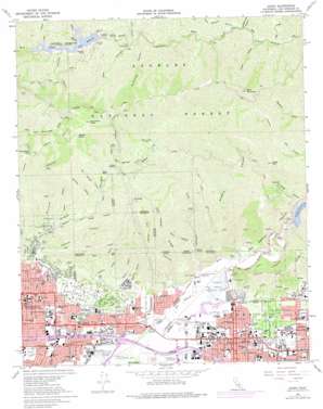 Azusa USGS topographic map 34117b8