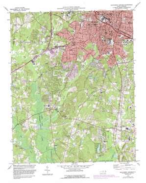 Southwest Durham USGS topographic map 35078h8