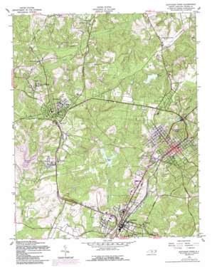 Southern Pines topo map