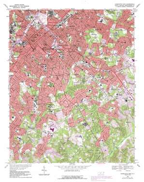 Charlotte East USGS topographic map 35080b7