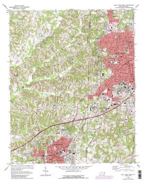 High Point West topo map