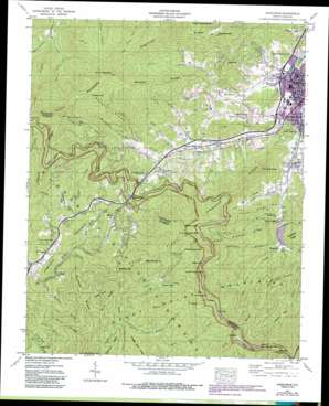 Hazelwood topo map
