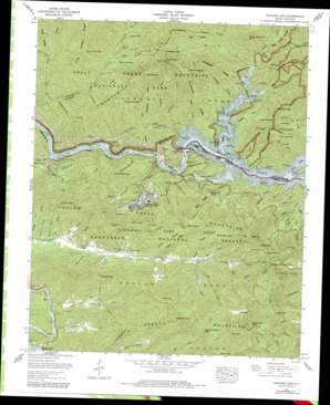 Fontana Dam USGS topographic map 35083d7