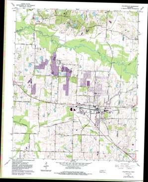 Collierville topo map