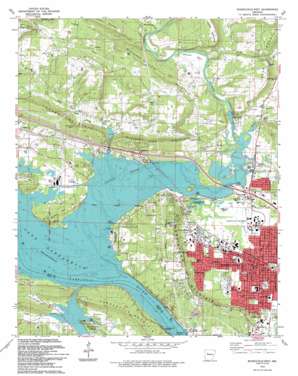 Russellville West topo map