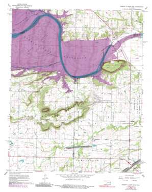 Robert S Kerr Dam USGS topographic map 35094c7