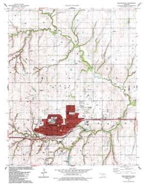 Weatherford topo map