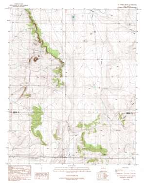 El Cuervo Butte topo map