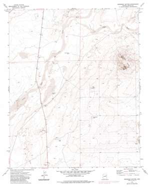 Hennessy Buttes topo map