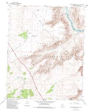 Quartermaster Canyon topo map