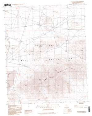 Tiefort Mountains topo map
