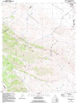 Garza Peak topo map