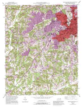 Winston-Salem West USGS topographic map 36080a3