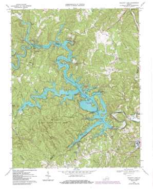 Philpott Reservoir USGS topographic map 36080g1