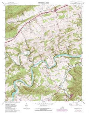 Fosters Falls topo map
